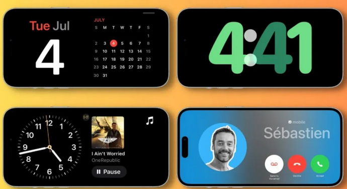 海安苹果手机维修分享iOS17横屏充电待机显示有什么好处 