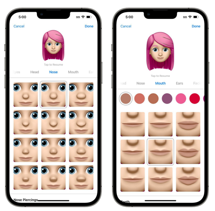 海安苹果手机维修分享​iOS 16中的拟我表情有了哪些变化和升级 
